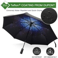 REGALI Parapluies Pliants Parapluies Compacts Indestructible Coupe-vent Léger Enduit De Téflon Voiles Renforcées Parapluies De Voyage Automatiques -Chauffage d'extérieur Soldes 60109224 5
