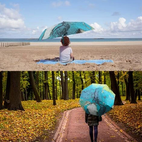 REGALI Parapluie Carte Du Monde Parapluie Automatique Parapluie Pliant Parapluie Coupe-Vent/Tri-fold, Parapluie Zèbre (Carte Du Monde) 3 REGALI Parapluie Carte Du Monde Parapluie Automatique Parapluie Pliant Parapluie Coupe-Vent/Tri-fold, Parapluie Zèbre (Carte Du Monde)