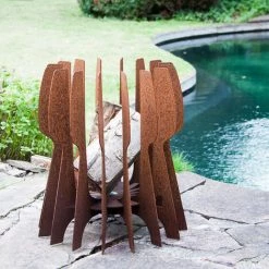 Brasero FLINT Jokjor Marron - Marron -Chauffage d'extérieur Soldes 60150019 2