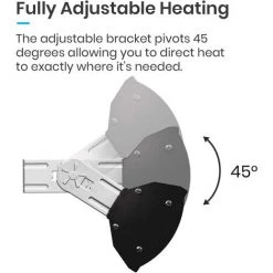 Chauffage De Terrasse Extérieur à Infrarouge 2000W - Radiateur électrique Mural Avec Télécommande Et 3 Niveaux Réglables - Noir Pro Breeze -Chauffage d'extérieur Soldes 60262562 4