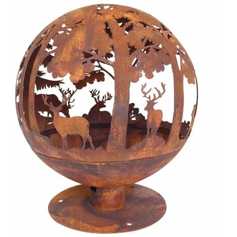 Topdeal Foyer à Coupe Laser 57,5 X 57,5 X 66 Cm Rouille FF411462_FR 3 Topdeal Foyer à Coupe Laser 57,5 X 57,5 X 66 Cm Rouille FF411462_FR