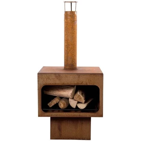 Topdeal Cheminée Jersey XL Acier Rouille FF411819_FR 4 Topdeal Cheminée Jersey XL Acier Rouille FF411819_FR – Image 2