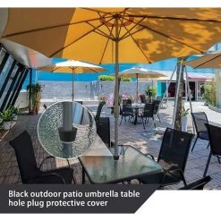 Ensoleillé Betterlifefg-2x Caoutchouc Parapluie Cône Coin Pour Parasol Base Holder Hole Plug Table Patio Umbrella 1.5inch / 38mm, Noir -Chauffage d'extérieur Soldes 60463221 3