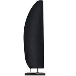 DECKON Housse De Parasol En Tissu Oxford 210D Résistante à L’eau, Au Vent, Aux UV Et Aux Déchirures Extra Large Avec Fermeture éclair Noir 265 X 40/70/50 Cm