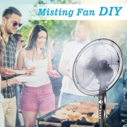 FUHUIDATRADING 15M Système De Brumisation, Brumisateur Terrasse Système De Refroidissement De Brumisation, Kit De Tuyau Brumisateur Extérieur Pour Jardin Parasol Trampoline Serre Piscine (18 Buse) -Chauffage d'extérieur Soldes 60527508 5