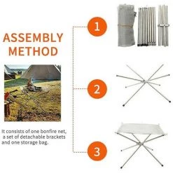 PREMIER Équipement De Support De Feu De Camp Pliant Équipement De Barbecue -Chauffage d'extérieur Soldes 60531487 3