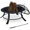 Relaxdays Brasero De Jardin Avec Pare-étincelles & Grille De Foyer, Tisonnier, Vasque Ø 75 cm Pour L’extérieur, Noir 1 Relaxdays Brasero De Jardin Avec Pare-étincelles & Grille De Foyer, Tisonnier, Vasque Ø 75 cm Pour L’extérieur, Noir -Chauffage d'extérieur Soldes 60563827 1