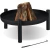 Relaxdays Brasero De Jardin, Ø 80 Cm, Bac à Feu En Acier, Tisonnier Inclus, Foyer Rond Pour La Terrasse, Noir 2 Relaxdays Brasero De Jardin, Ø 80 Cm, Bac à Feu En Acier, Tisonnier Inclus, Foyer Rond Pour La Terrasse, Noir -Chauffage d'extérieur Soldes 60563833 1