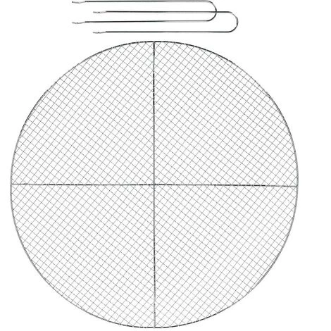 FANCY FLAMES Grille BBQ Pour Brasero En Fer Galvanisé Gris - Gris 3 FANCY FLAMES Grille BBQ Pour Brasero En Fer Galvanisé Gris - Gris