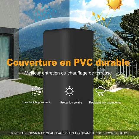 GOPLUS Chauffage Extérieur 12KW Avec Réflecteur En Verre De 75 CM, Chauffage Au Gaz Avec Housse ?tanche, Dispositif De Anti-basculement,4 Roues Flexibles, Pour Jardin, Balcon 39 X 39 X 148 Cm 4 GOPLUS Chauffage Extérieur 12KW Avec Réflecteur En Verre De 75 CM, Chauffage Au Gaz Avec Housse ?tanche, Dispositif De Anti-basculement,4 Roues Flexibles, Pour Jardin, Balcon 39 X 39 X 148 Cm – Image 2