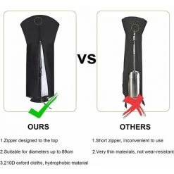 MONLY Housse Pour Parasol Chauffant, Housses De Chauffage Extérieur Imperméable Rond Noir, Protection Parasol Chauffant Housse De Protection Pour Chauffage De Terrasse, 226x89x48 CM -Chauffage d'extérieur Soldes 60984852 4