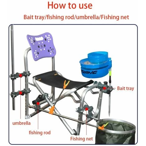 QERSTA Support De Parapluie De Pêche Multifonctionnel En Plein Air, Boîte De Pêche, Connecteur De Chaise De Pêche, Support Universel 4 QERSTA Support De Parapluie De Pêche Multifonctionnel En Plein Air, Boîte De Pêche, Connecteur De Chaise De Pêche, Support Universel – Image 2