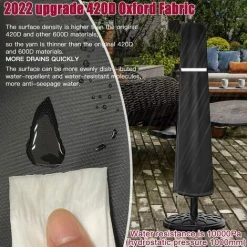 REGALOS Housse De Parapluie, Housse De Parapluie Imperméable, Protection UV, Housse De Parapluie Avec Fermeture éclair Et Sac De Rangement (190*30/40*50cm) 9 REGALOS Housse De Parapluie, Housse De Parapluie Imperméable, Protection UV, Housse De Parapluie Avec Fermeture éclair Et Sac De Rangement (190*30/40*50cm) -Chauffage d'extérieur Soldes 61131451 3