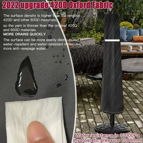 REGALOS Housse De Parapluie, Housse De Parapluie Imperméable, Protection UV, Housse De Parapluie Avec Fermeture éclair Et Sac De Rangement (190*30/40*50cm) 5 REGALOS Housse De Parapluie, Housse De Parapluie Imperméable, Protection UV, Housse De Parapluie Avec Fermeture éclair Et Sac De Rangement (190*30/40*50cm) – Image 3