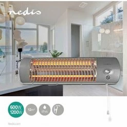 Radiateurs De Salle De Bain 1200 W Thermostat Réglable 2 Modes De Chaleur X4 Gris Nedis HTBA10GY 9 Radiateurs De Salle De Bain 1200 W Thermostat Réglable 2 Modes De Chaleur X4 Gris Nedis HTBA10GY -Chauffage d'extérieur Soldes 61188463 3