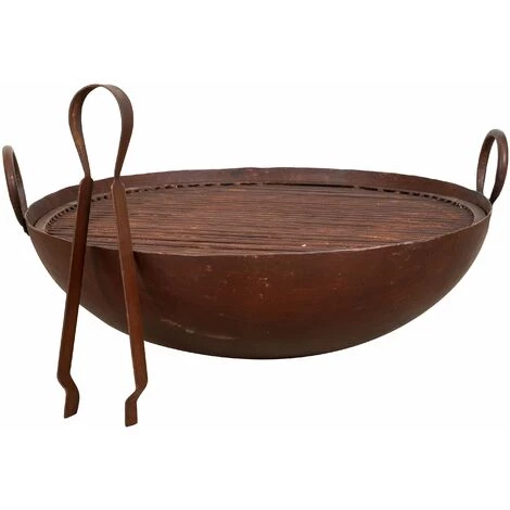 BISCOTTINI VIEUX RÉCIPIENT EN FER FORGÉ AVEC GRILLE ET PINCES 3 BISCOTTINI VIEUX RÉCIPIENT EN FER FORGÉ AVEC GRILLE ET PINCES