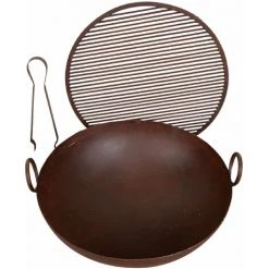 BISCOTTINI VIEUX RÉCIPIENT EN FER FORGÉ AVEC GRILLE ET PINCES 11 BISCOTTINI VIEUX RÉCIPIENT EN FER FORGÉ AVEC GRILLE ET PINCES -Chauffage d'extérieur Soldes 61278667 5