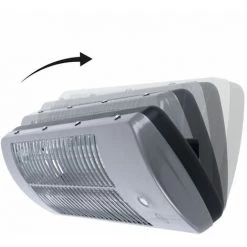 ETC-SHOP Radiateur Pour Montage Mural De 1200 Watts 2 Niveaux De Chauffe à Régler Radiateur Soufflant Radiateur Salle De Bain à Quartz, Métal Gris, Interrupteur à Tirette, L 56 Cm -Chauffage d'extérieur Soldes 61289080 4