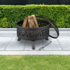 Relaxdays Braséro Avec Grille De Barbecue, Pare-étincelles Et Tisonnier, Pour Le Jardin, Ø 60 cm, En Acier Noir/argenté 9 Relaxdays Braséro Avec Grille De Barbecue, Pare-étincelles Et Tisonnier, Pour Le Jardin, Ø 60 cm, En Acier Noir/argenté -Chauffage d'extérieur Soldes 61313989 3