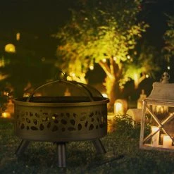 Relaxdays Brasero Avec Protection étincelle, Tisonnier Et Grille De Foyer, Ø 60 cm, Jardin Et Terrasse, Bronze 10 Relaxdays Brasero Avec Protection étincelle, Tisonnier Et Grille De Foyer, Ø 60 cm, Jardin Et Terrasse, Bronze -Chauffage d'extérieur Soldes 61314450 4