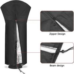 DENUOTOP Housse Pour Parasol Chauffant Noir 226 X 85 X 48 Cm