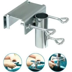 FR-LIFE Support De Parasol À Pince,BR-Vie Clip De Fixation Pour Parasol De Plage Porte-Parasol Balustrade De Balcon,Support Parasol,Pas Facile À Rouiller,pour Parasol De Balcon Pare-Soleil (Argent) 9 FR-LIFE Support De Parasol À Pince,BR-Vie Clip De Fixation Pour Parasol De Plage Porte-Parasol Balustrade De Balcon,Support Parasol,Pas Facile À Rouiller,pour Parasol De Balcon Pare-Soleil (Argent) -Chauffage d'extérieur Soldes 61333468 3
