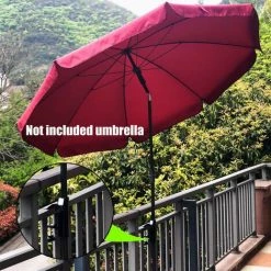 FR-LIFE BR-Vie Porte Parapluie Pour Les Rambardes De Balcon Carrées, Taille De Tube 19-38 Mm, Acier, Support, 15,5 Cm, Noir -Chauffage d'extérieur Soldes 61333485 3