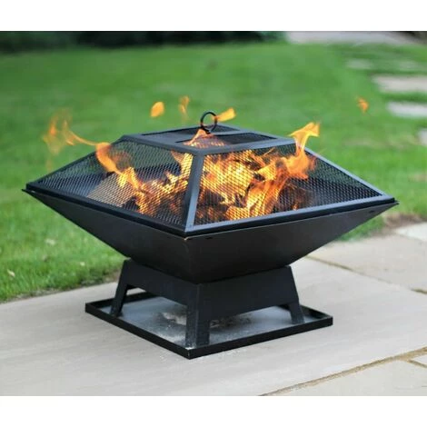 SINGLYFIRE 56 Cm Barbecue Bol à Feu Barbecue Panier à Feu Foyer Avec Tisonnier Pare-étincelles 4 SINGLYFIRE 56 Cm Barbecue Bol à Feu Barbecue Panier à Feu Foyer Avec Tisonnier Pare-étincelles – Image 2
