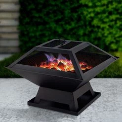 SINGLYFIRE 56 Cm Barbecue Bol à Feu Barbecue Panier à Feu Foyer Avec Tisonnier Pare-étincelles 9 SINGLYFIRE 56 Cm Barbecue Bol à Feu Barbecue Panier à Feu Foyer Avec Tisonnier Pare-étincelles -Chauffage d'extérieur Soldes 63646453 3