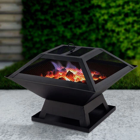 SINGLYFIRE 56 Cm Barbecue Bol à Feu Barbecue Panier à Feu Foyer Avec Tisonnier Pare-étincelles 5 SINGLYFIRE 56 Cm Barbecue Bol à Feu Barbecue Panier à Feu Foyer Avec Tisonnier Pare-étincelles – Image 3