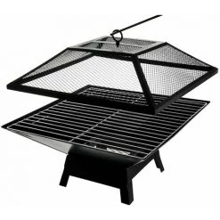 SINGLYFIRE 56 Cm Barbecue Bol à Feu Barbecue Panier à Feu Foyer Avec Tisonnier Pare-étincelles 10 SINGLYFIRE 56 Cm Barbecue Bol à Feu Barbecue Panier à Feu Foyer Avec Tisonnier Pare-étincelles -Chauffage d'extérieur Soldes 63646453 4