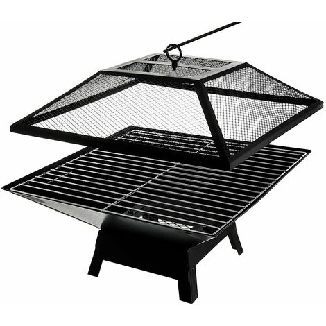 SINGLYFIRE 56 Cm Barbecue Bol à Feu Barbecue Panier à Feu Foyer Avec Tisonnier Pare-étincelles 6 SINGLYFIRE 56 Cm Barbecue Bol à Feu Barbecue Panier à Feu Foyer Avec Tisonnier Pare-étincelles – Image 4