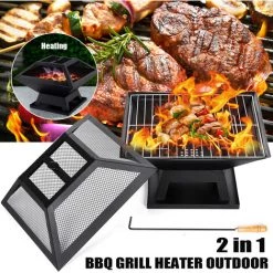 SINGLYFIRE 56 Cm Barbecue Bol à Feu Barbecue Panier à Feu Foyer Avec Tisonnier Pare-étincelles 11 SINGLYFIRE 56 Cm Barbecue Bol à Feu Barbecue Panier à Feu Foyer Avec Tisonnier Pare-étincelles -Chauffage d'extérieur Soldes 63646453 5