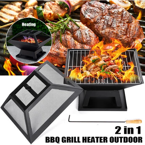 SINGLYFIRE 56 Cm Barbecue Bol à Feu Barbecue Panier à Feu Foyer Avec Tisonnier Pare-étincelles 7 SINGLYFIRE 56 Cm Barbecue Bol à Feu Barbecue Panier à Feu Foyer Avec Tisonnier Pare-étincelles – Image 5