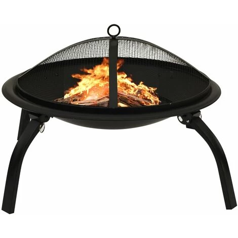 SUPERMARKET Foyer Et Barbecue Avec Tisonnier 2 En 1 56x56x49 Cm Acier 3 SUPERMARKET Foyer Et Barbecue Avec Tisonnier 2 En 1 56x56x49 Cm Acier