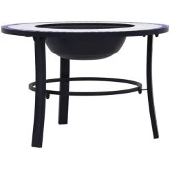 SUPERMARKET Foyer Mosaïque Bleu Et Blanc 68 Cm Céramique 10 SUPERMARKET Foyer Mosaïque Bleu Et Blanc 68 Cm Céramique -Chauffage d'extérieur Soldes 63651192 4