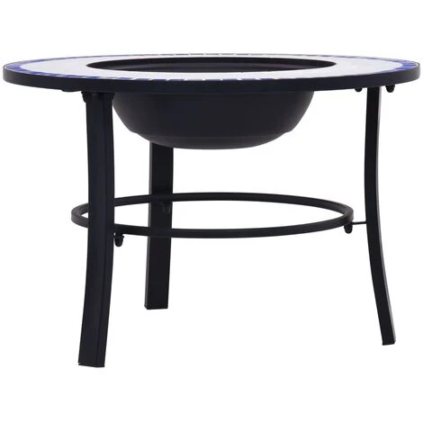 SUPERMARKET Foyer Mosaïque Bleu Et Blanc 68 Cm Céramique 6 SUPERMARKET Foyer Mosaïque Bleu Et Blanc 68 Cm Céramique – Image 4