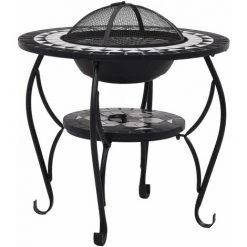 SUPERMARKET Table De Foyer Mosaïque Noir Et Blanc 68 Cm Céramique -Chauffage d'extérieur Soldes 63651364 2