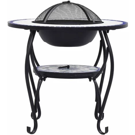 SUPERMARKET Table De Foyer Mosaïque Bleu Et Blanc 68 Cm Céramique 7 SUPERMARKET Table De Foyer Mosaïque Bleu Et Blanc 68 Cm Céramique – Image 5