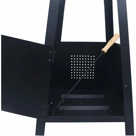 SUPERMARKET Foyer Noir 35x35x99 Cm Acier 7 SUPERMARKET Foyer Noir 35x35x99 Cm Acier – Image 5