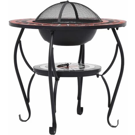 SUPERMARKET Table De Foyer Mosaïque Terre Cuite Et Blanc 68 Cm Céramique 7 SUPERMARKET Table De Foyer Mosaïque Terre Cuite Et Blanc 68 Cm Céramique – Image 5