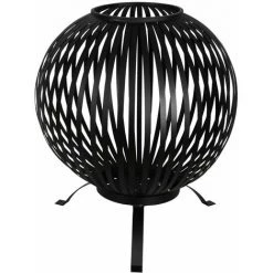 SUPERMARKET Esschert Design Balle à Feu Bandes Noir Acier Au Carbone FF400