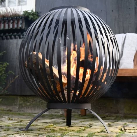 SUPERMARKET Esschert Design Balle à Feu Bandes Noir Acier Au Carbone FF400 5 SUPERMARKET Esschert Design Balle à Feu Bandes Noir Acier Au Carbone FF400 – Image 3