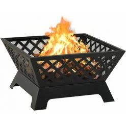 SUPERMARKET Foyer Avec Tisonnier 64 Cm XXL Acier -Chauffage d'extérieur Soldes 63679301 4