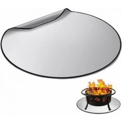 SINCèREETALI Le Coussin De Foyer Rond Portable De 76,2 Cm Empêche Votre Terrasse Et Votre Pelouse Des Dommages Causés Par La Chaleur.
