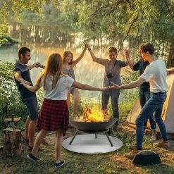 SINCèREETALI Le Coussin De Foyer Rond Portable De 76,2 Cm Empêche Votre Terrasse Et Votre Pelouse Des Dommages Causés Par La Chaleur. -Chauffage d'extérieur Soldes 63815537 3