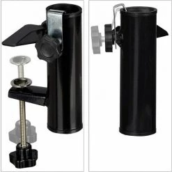 SINCèREETALI Porte-parapluie Pour Garde-corps De Balcon Carré, Taille De Tube 19-38 Mm, Acier, Support, 15,5 Cm, Noir 10 SINCèREETALI Porte-parapluie Pour Garde-corps De Balcon Carré, Taille De Tube 19-38 Mm, Acier, Support, 15,5 Cm, Noir -Chauffage d'extérieur Soldes 63821494 4