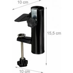 SINCèREETALI Porte-parapluie Pour Garde-corps De Balcon Carré, Taille De Tube 19-38 Mm, Acier, Support, 15,5 Cm, Noir 11 SINCèREETALI Porte-parapluie Pour Garde-corps De Balcon Carré, Taille De Tube 19-38 Mm, Acier, Support, 15,5 Cm, Noir -Chauffage d'extérieur Soldes 63821494 5