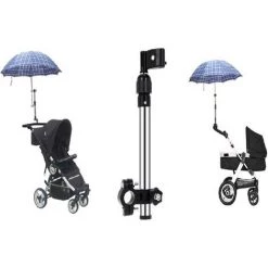 PERLE RARE Porte-parapluie Rétractable, Jusqu'à 40 Cm, Adapté Pour Poussette/vélo/fauteuil Roulant/chariot/poussette/golf/porte-parapluie