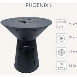 REMUNDI Barbecue Brasero En Acier Phoenix Hauteur 99 Cm Diamètre 99 Cm Noir - Noir 7 REMUNDI Barbecue Brasero En Acier Phoenix Hauteur 99 Cm Diamètre 99 Cm Noir - Noir -Chauffage d'extérieur Soldes 64014685 2